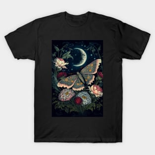 Wiccan witchcraft Moth and magic of night 4 T-Shirt